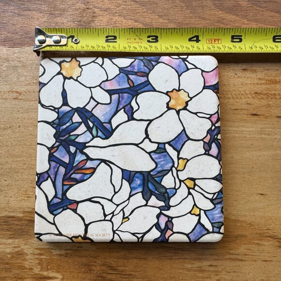 New York Historical Society Museum Coasters Floral Print with Cork Back - Picture 4 of 4